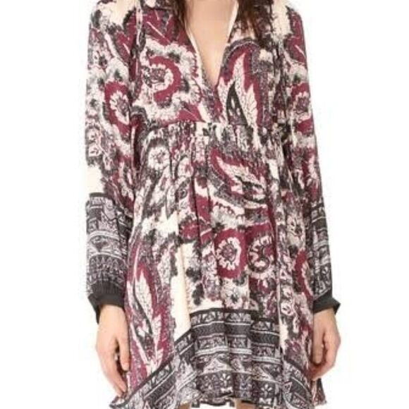 Free People V Neck Say You Love Me Mini Dress Small - Picture 7 of 7